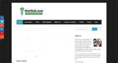 Desktop Screenshot of diettalk.com